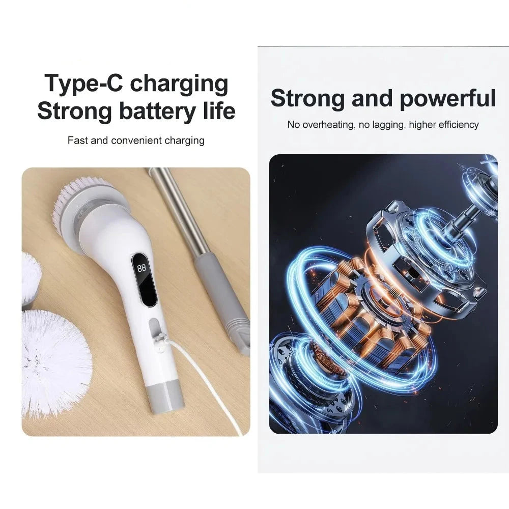 Be-Clean Ultimate 9-in-1 Cordless Power Scrubber